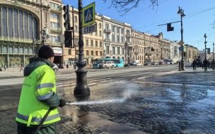 Суточный расход воды для уборки петербургских улиц довели до летних значений