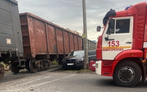 ДТП с грузовым поездом и BMW вызвало пробку на Волхонском шоссе