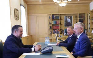 Председатель Северо-Западного банка Сбербанка Дмитрий Суховерхов и губернатор Новгородской области Андрей Никитин провели первую рабочую встречу