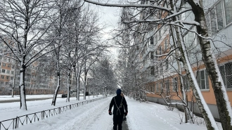 Петербург 15 февраля находится в передней части циклона