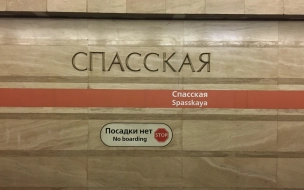 На станции "Спасская" изобразили свастику