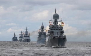В акватории Финского залива провели репетицию выступления кораблей перед парадом в честь Дня ВМФ