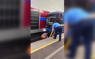 На "синей" ветке петербургского метро на пути упал человек