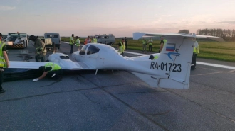 Самолет СПбГУГА совершил посадку на днище в аэропорту Татарстана