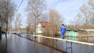 Уровень воды в реке Тихвинка поднялся до 532 сантиметров