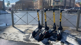 Из-за снегопада в Петербурге приостановили работу сервисы аренды электросамокатов