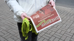 У Витебского вокзала раздали спецвыпуск газеты "Петербургский дневник"