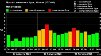 В РАН предупредили о сильнейшей за два месяца магнитной буре 8 августа