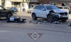 В центре Петербурга столкнулись байкер и водитель BMW