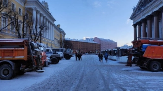 Более 13 тыс. тонн реагентов высыпали на дороги Петербурга за неделю