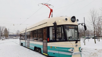 Ретро-трамвай "Довлатов" выехал на петербургские улицы