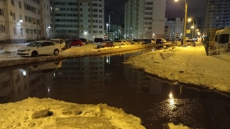 В Парголово затопило улицы