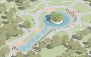 Петербуржцам показали, как будет выглядеть Малоохтинский парк после благоустройства