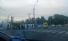 На Софийской улице в результате ДТП опрокинулся автомобиль скорой помощи