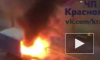 Видео и фото из Красноярска: На Ботаническом на ходу загорелся грузовик