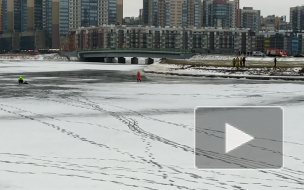 На юго-западе Петербурга спасатели насильно сняли рыбака со льда