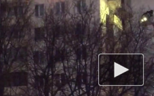 Очевидец снял сильный пожар в Москве