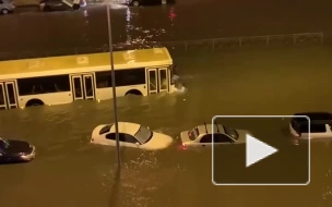 Ночной ливень затопил несколько улиц Петербурга – видео