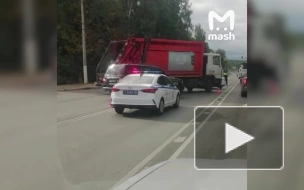 Появилось видео с места гибели ребенка под колесами мусоровоза в Подмосковье