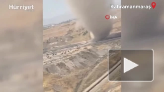 В Турции очевидцы засняли гигантский торнадо