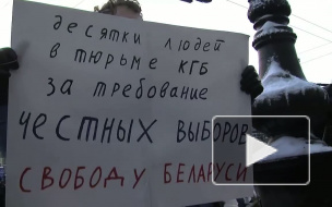 Петербуржцы поддержали белорусскую оппозицию. Митинг на канале Грибоедова