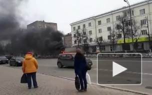 В Сергиевом Посаде сгорел грузовик: появилось видео