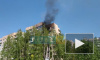 Видео: на Ваське горит квартира на седьмом этаже