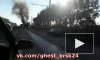 Появилось видео горящего автобуса с пассажирами в Красноярске