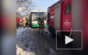 загорелся автобус в красном селе