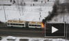 Появилось видео горящего автобуса на Яхтенной