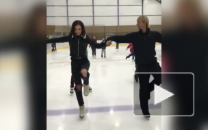 Видео-конфуз: Бузова растянулась на льду перед Плющенко