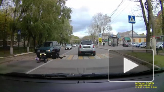Видео: В Московской области внедорожник сбил двух полицейских на "зебре"