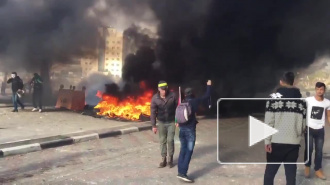 Видео: в палестинском городе начались столкновения молодежи и израильских военных