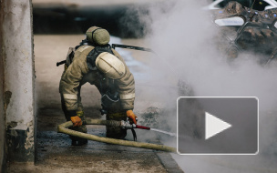 Видео из Татарстана: на трассе дотла сгорел автомобиль