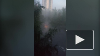 Видео: двор на проспекте Королева весь оказался в дыму