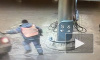 Появилось видео, где жадный водитель сбивает работника АЗС
