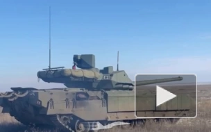Опубликованы первые кадры применения танка Т-14 "Армата" в зоне СВО