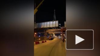 На Пулковском шоссе демонтировали пролетные строения