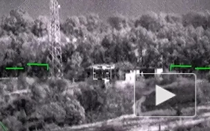 Минобороны показало кадры уничтожения пунктов ВСУ вертолетами Ка-52