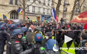 В Париже началась манифестация "желтых жилетов", протестующих против инфляции