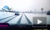 Россиянин провез ребенка по оживленной дороге на снегокате и попал на видео