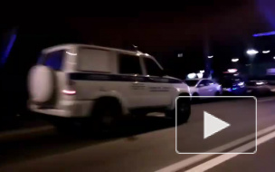 Появилось видео пожара "непростого" "Лексуса" на Петроградке