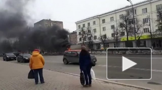 В Сергиевом Посаде сгорел грузовик: появилось видео