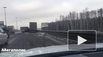 Из-за ДТП на КАД с участием фуры образовалась пробка