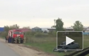 Смертельное видео из Пензы: легковушка протаранила забор и перевернулась