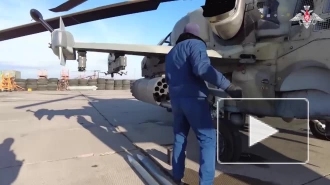В Минобороны показали боевую работу экипажей ударных вертолетов Ка-52 