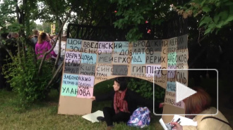 На митинге петербуржцы предложили дать "мосту Кадырова" имя Бродского или Цоя