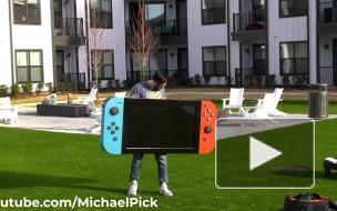 Инженер-блогер создал огромную Nintendo Switch и подарил ее детской больнице