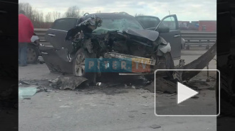 Видео: на Таллинском шоссе столкнулись две иномарки 