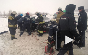 Появилось видео последствий жуткой аварии под Пензой унесшей 4 жизни